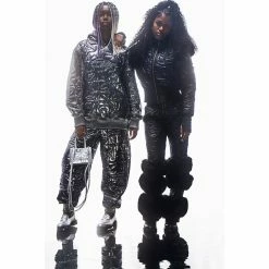 Moose Knuckles X Telfar Quilted Hoodie - Silver