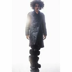 Moose Knuckles X Telfar Quilted Peacoat - Black