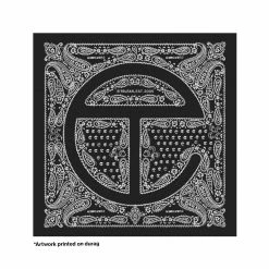 TELFAR Durags Bandana Print Durag - Black/White