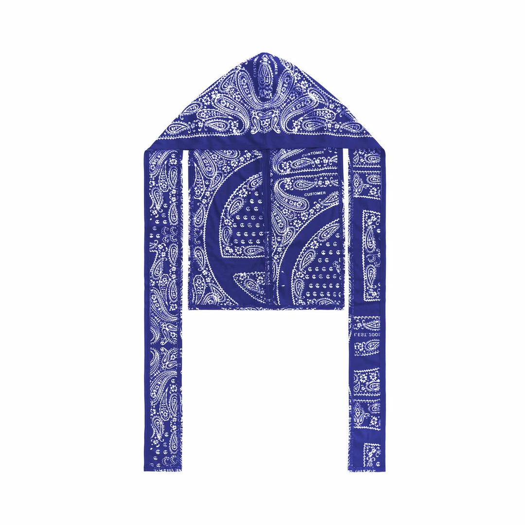 Wholesale ⭐ TELFAR Durags Bandana Print Durag - Blue/White 🛒 2 TELFAR Durags Bandana Print Durag - Blue/White