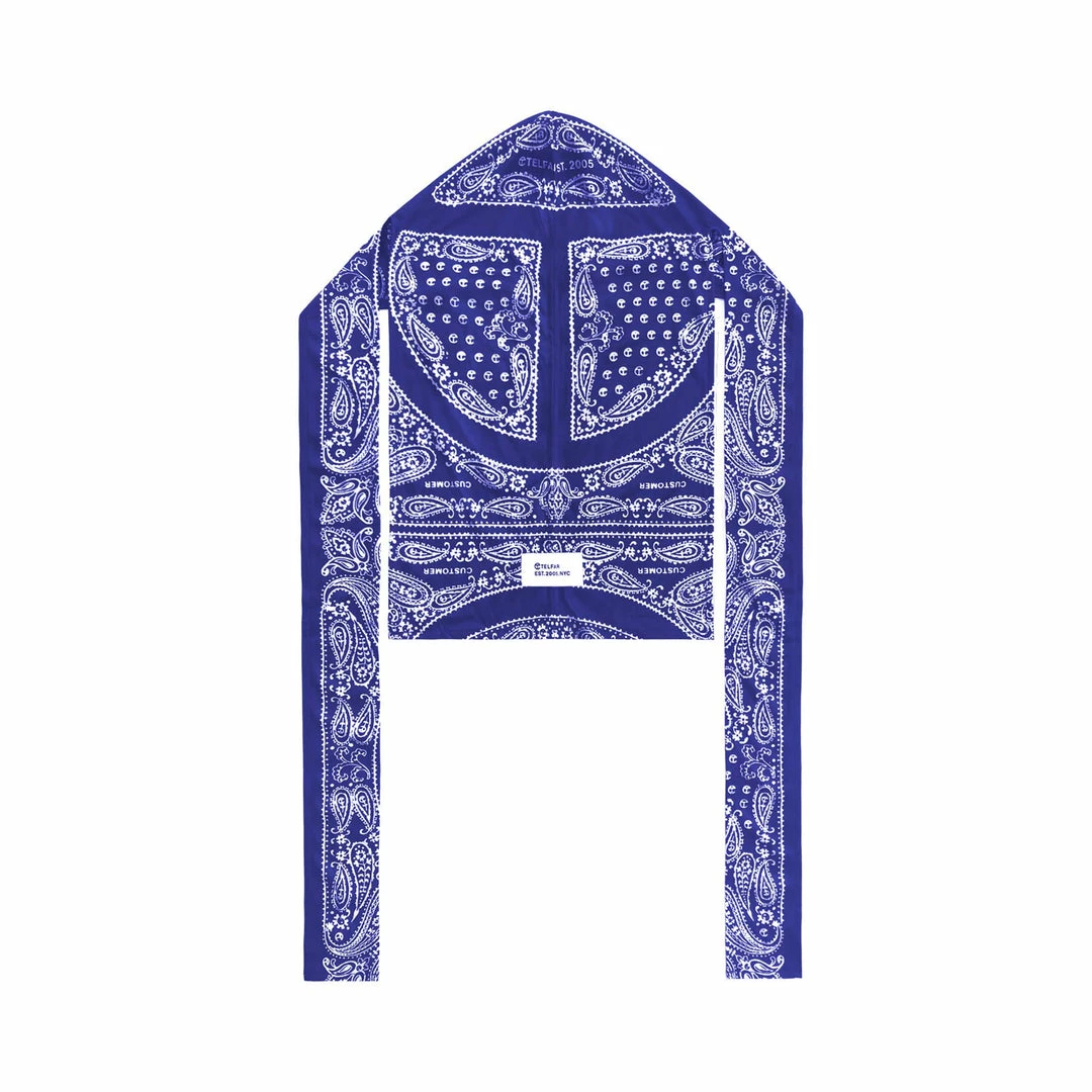 Wholesale ⭐ TELFAR Durags Bandana Print Durag - Blue/White 🛒 1 TELFAR Durags Bandana Print Durag - Blue/White