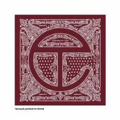 Best Sale 🤩 TELFAR Bandana Print Durag - Red/White Durags ✨ 12 TELFAR Bandana Print Durag - Red/White Durags