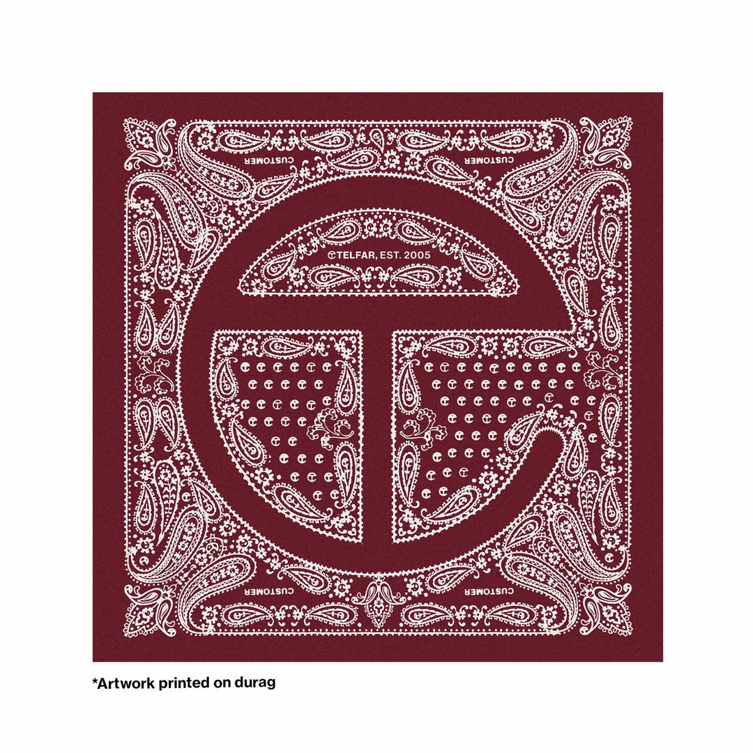 Best Sale 🤩 TELFAR Bandana Print Durag - Red/White Durags ✨ 4 TELFAR Bandana Print Durag - Red/White Durags