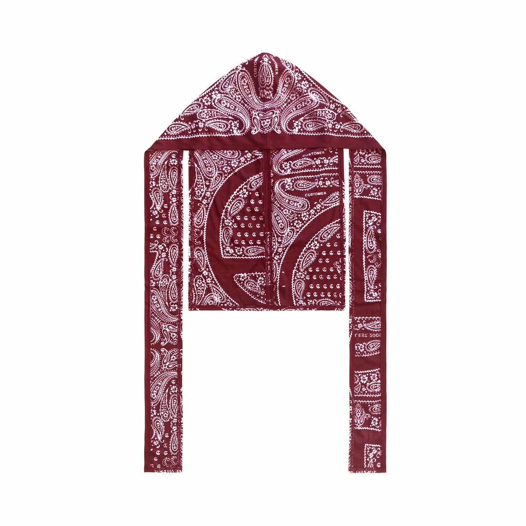 Best Sale 🤩 TELFAR Bandana Print Durag - Red/White Durags ✨ 2 TELFAR Bandana Print Durag - Red/White Durags