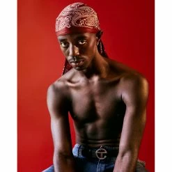 Best Sale 🤩 TELFAR Bandana Print Durag - Red/White Durags ✨ 15 TELFAR Bandana Print Durag - Red/White Durags