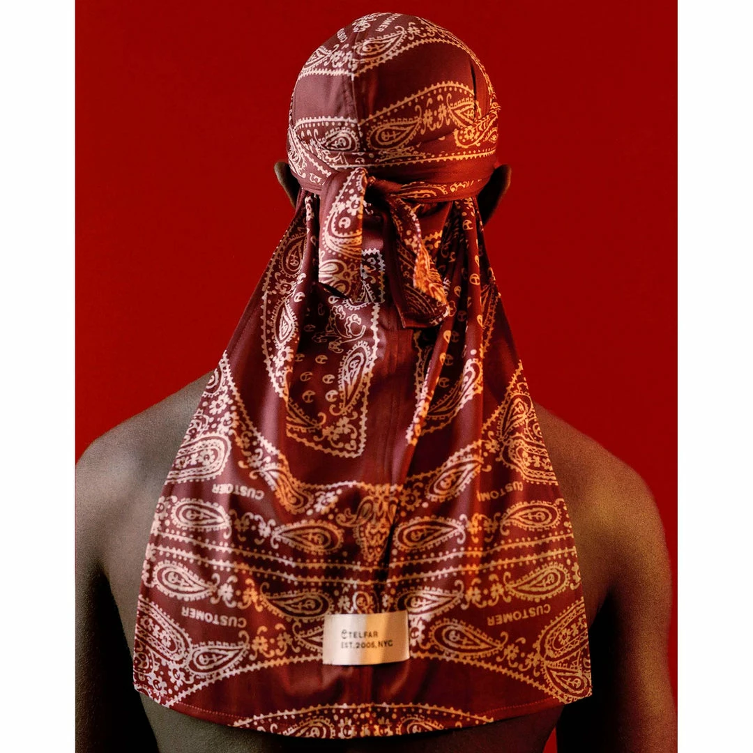 Best Sale 🤩 TELFAR Bandana Print Durag - Red/White Durags ✨ 9 TELFAR Bandana Print Durag - Red/White Durags