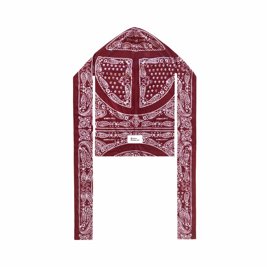 Best Sale 🤩 TELFAR Bandana Print Durag - Red/White Durags ✨ 1 TELFAR Bandana Print Durag - Red/White Durags