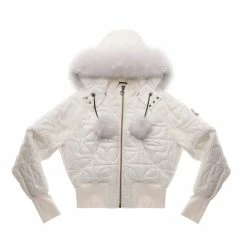 Moose Knuckles X Telfar Quilted Bomber - Pearl/Shearling