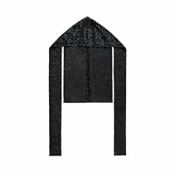 TELFAR Monogram Print Durag - Black/Grey