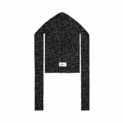 TELFAR Monogram Print Durag - Black/Grey