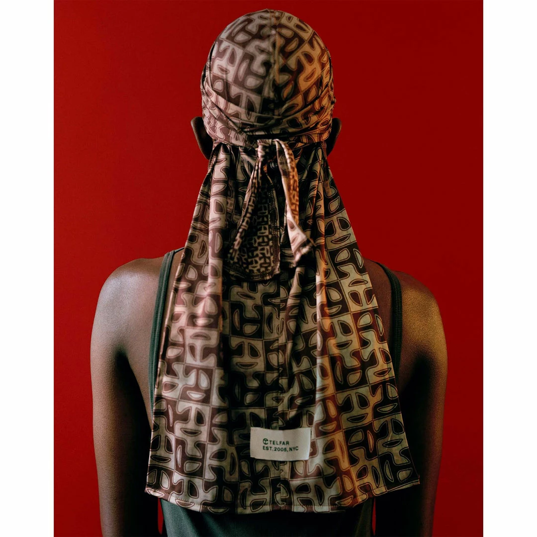 Top 10 π TELFAR Monogram Print Durag - Brown Durags β¨ 9 TELFAR Monogram Print Durag - Brown Durags