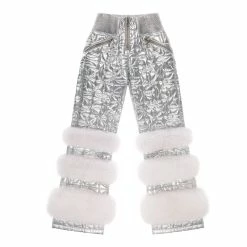 shop.telfar Shop 24 Moose Knuckles X Telfar Quilted Bomber Pants - Silver/Fox