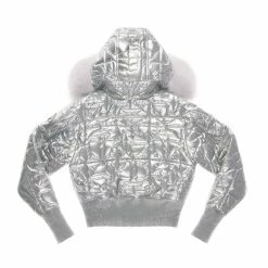 Moose Knuckles X Telfar Quilted Bomber - Silver/Fox