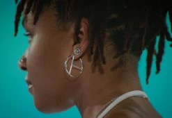 Discount π TELFAR Logo Stud Earring - Silver Jewelry π 7 TELFAR Logo Stud Earring - Silver Jewelry