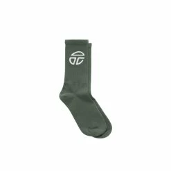 TELFAR Athletic Logo Socks - Dark Olive