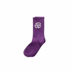 TELFAR Athletic Logo Socks - Grape