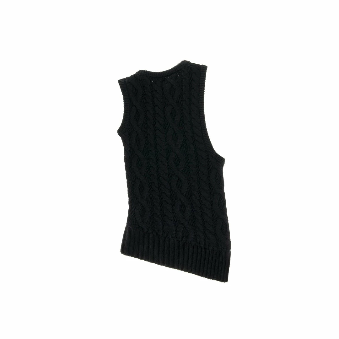 Best deal ๐ฏ TELFAR Cable Knit Half Tank - Black Cable Knits ๐ 3 TELFAR Cable Knit Half Tank - Black Cable Knits