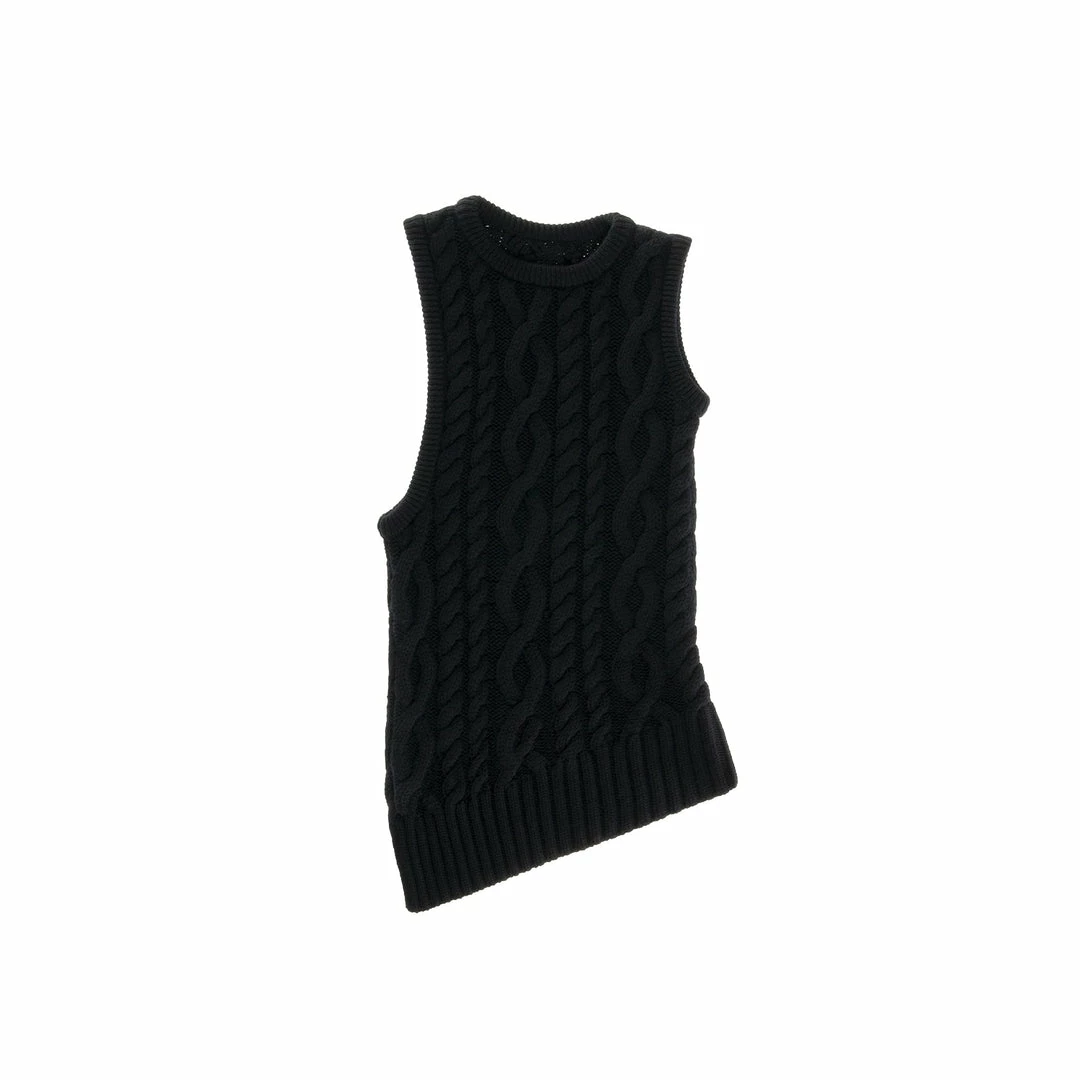 Best deal ๐ฏ TELFAR Cable Knit Half Tank - Black Cable Knits ๐ 1 TELFAR Cable Knit Half Tank - Black Cable Knits