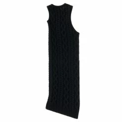 Budget ๐งจ TELFAR Cable Knit Half Tank Tunic - Black ๐ 5 TELFAR Cable Knit Half Tank Tunic - Black