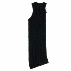 TELFAR Cable Knit Half Tank Tunic - Black