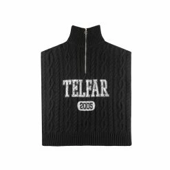 TELFAR Cable Knit Sideless Sweater - Black Cable Knits