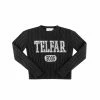 TELFAR Cable Knit Thumbhole Sweater - Black Cable Knits
