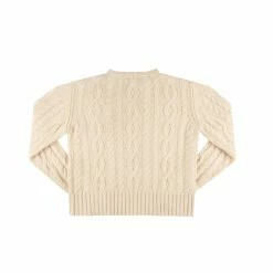 TELFAR Cable Knit Thumbhole Sweater - Off-White
