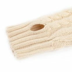 TELFAR Cable Knit Thumbhole Sweater - Off-White