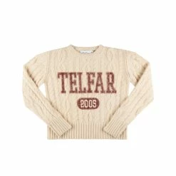 TELFAR Cable Knit Thumbhole Sweater - Off-White