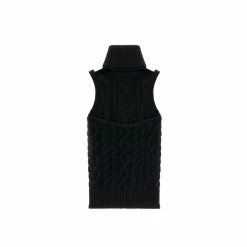 Deals โจ TELFAR Cable Knits Cable Knit Turtleneck Halter Tank - Black ๐ฅฐ 5 TELFAR Cable Knits Cable Knit Turtleneck Halter Tank - Black