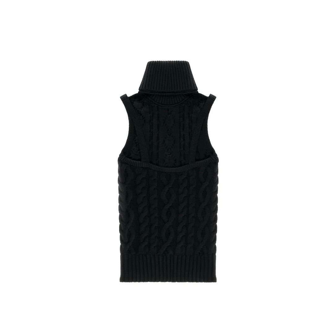 Deals โจ TELFAR Cable Knits Cable Knit Turtleneck Halter Tank - Black ๐ฅฐ 3 TELFAR Cable Knits Cable Knit Turtleneck Halter Tank - Black