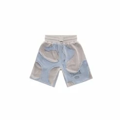 TELFAR Camo Sweatshort - Blue/Bone