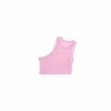 TELFAR Rib Knits Cropped Half Tank - Bubblegum