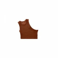 TELFAR Cropped Half Tank - Tan