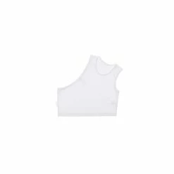 TELFAR Cropped Half Tank - White