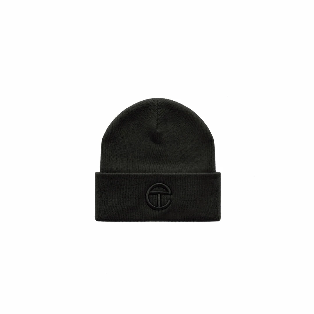 Buy 🔥 TELFAR Embroidered Beanie - Black/Black Beanies 🔥 1 TELFAR Embroidered Beanie - Black/Black Beanies