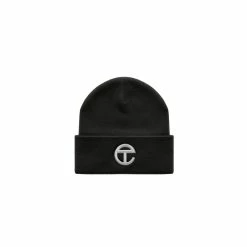 TELFAR Embroidered Beanie - Black/White Beanies