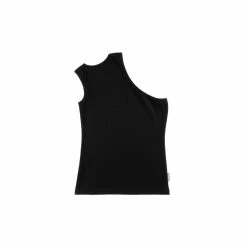 TELFAR Rib Knits Half Tank - Black