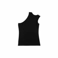 TELFAR Rib Knits Half Tank - Black
