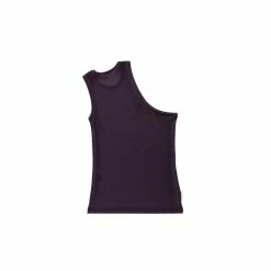 TELFAR Half Tank - Eggplant Rib Knits