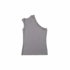 TELFAR Rib Knits Half Tank - Heather Grey