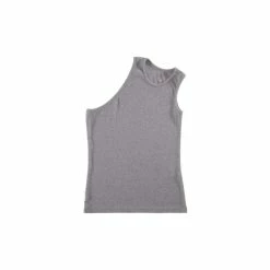 TELFAR Rib Knits Half Tank - Heather Grey