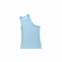 TELFAR Rib Knits Half Tank - Pool Blue
