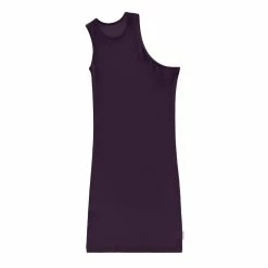 TELFAR Half Tank Tunic - Eggplant Rib Knits