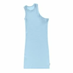 TELFAR Half Tank Tunic - Pool Blue Rib Knits
