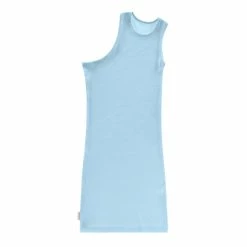 TELFAR Half Tank Tunic - Pool Blue Rib Knits