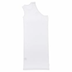 TELFAR Half Tank Tunic - White Rib Knits