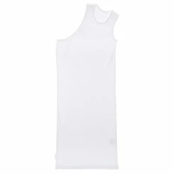 TELFAR Half Tank Tunic - White Rib Knits