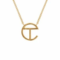 TELFAR Jewelry Logo Pendant - Gold