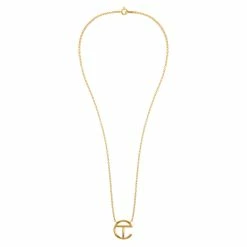 TELFAR Jewelry Logo Pendant - Gold